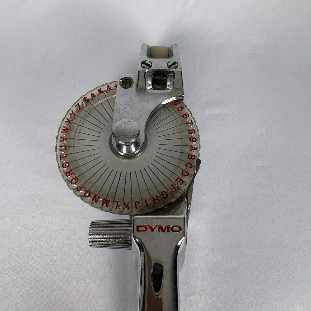 Vintage Dymo Tapewriter Chrome Embossing Label Maker Made in USA Retro Office